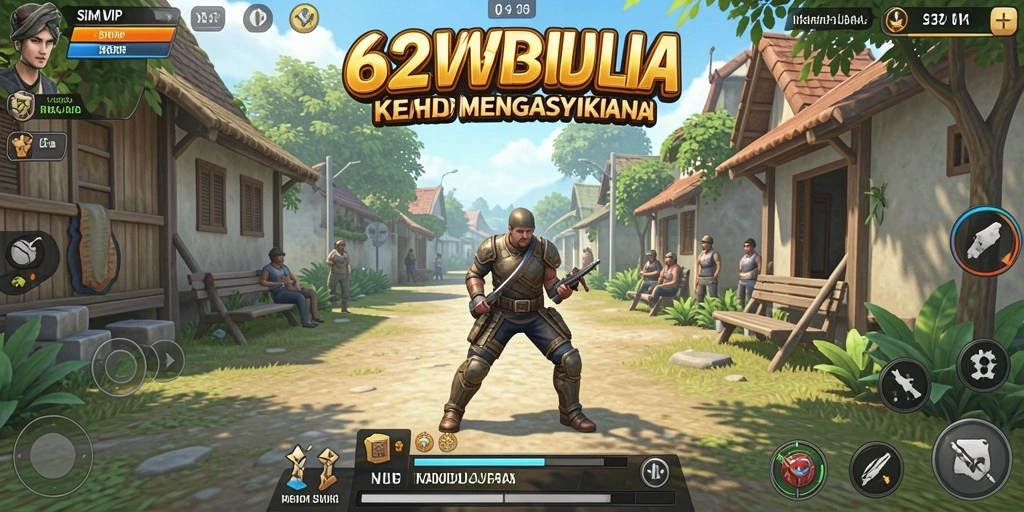 Tampilan gameplay menarik dari 62VIP dengan karakter berinteraksi.
