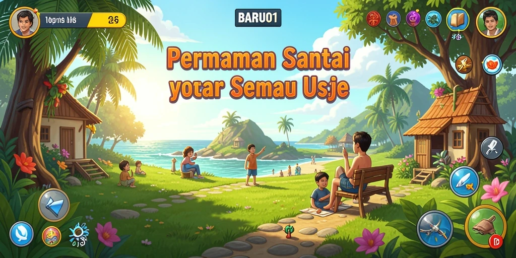 Tampilan gameplay BARU01 yang penuh warna dan menarik.