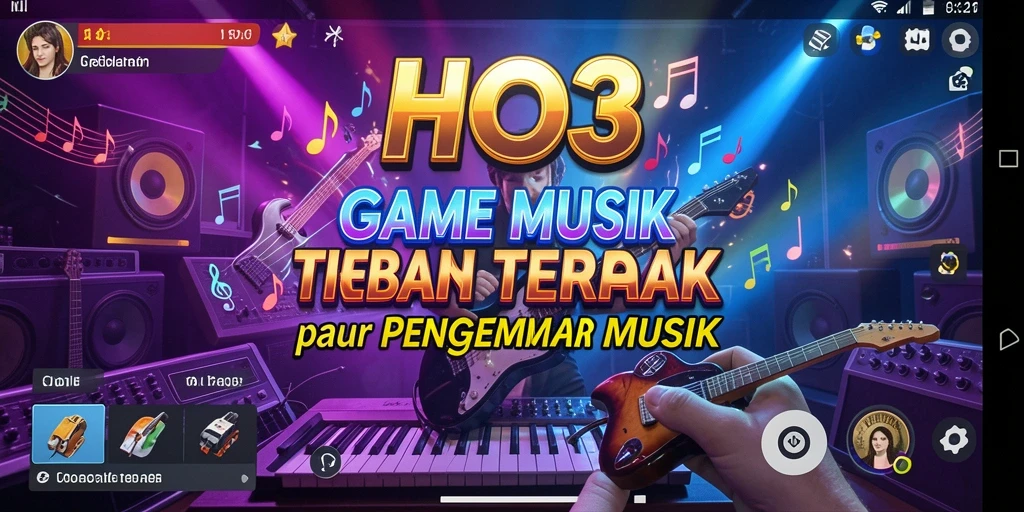 Screenshot HO3 menampilkan gameplay seru dengan berbagai pilihan lagu.