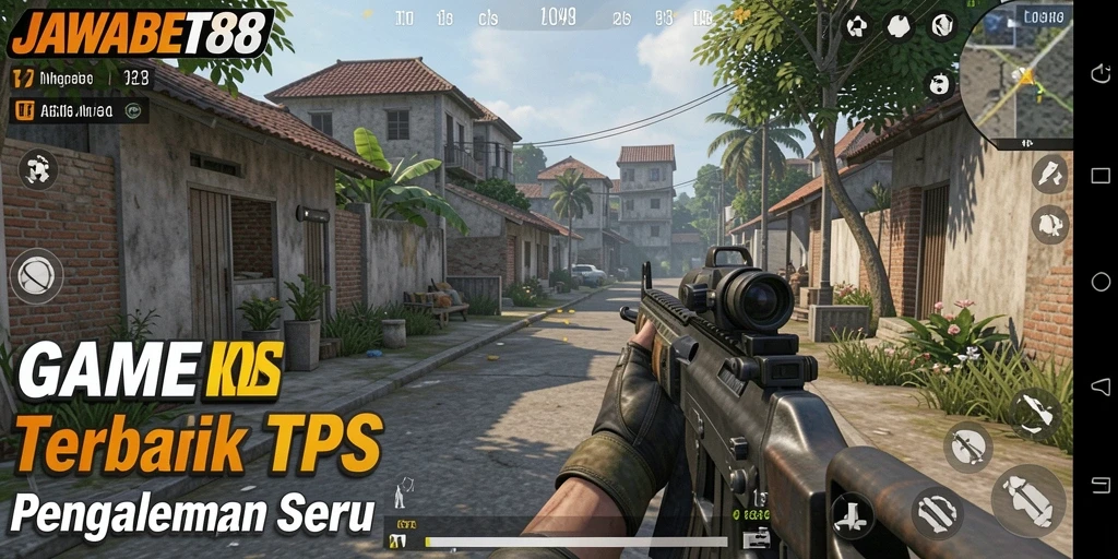 Screenshot JAWABET88 menampilkan aksi seru dalam gameplay TPS.