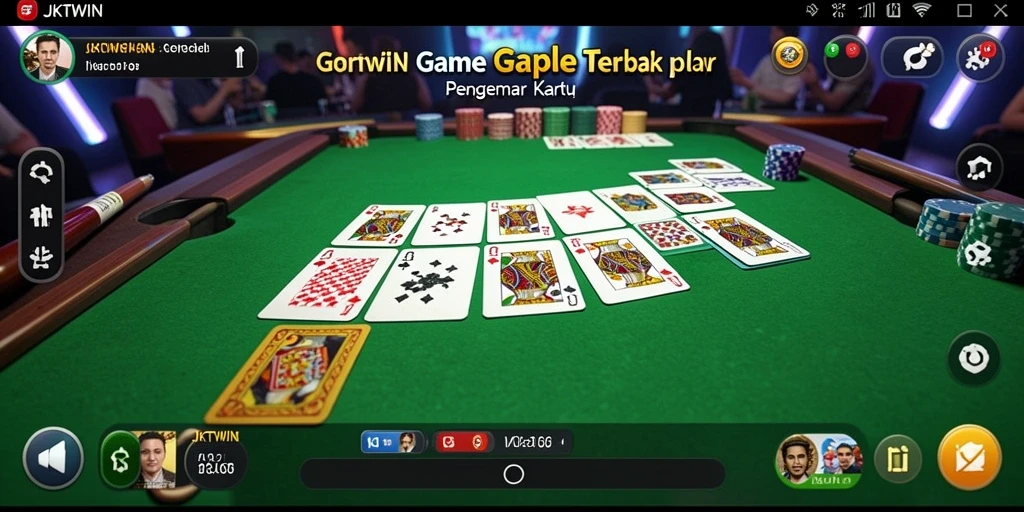 Screenshot JKTWIN menampilkan gameplay seru Gaple.