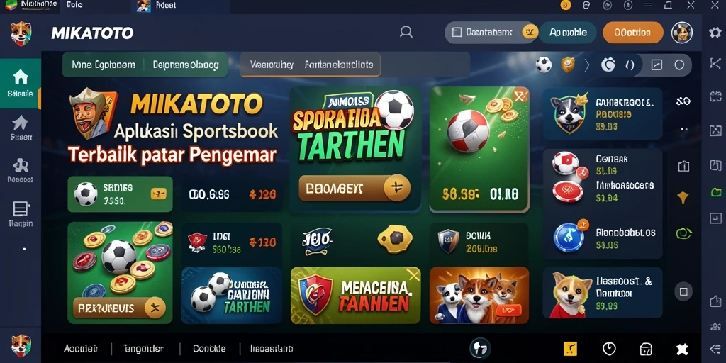 Tampilan antarmuka MIKATOTO saat bermain taruhan olahraga.