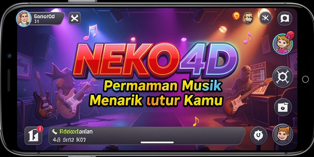 Tampilan gameplay NEKO4D yang menarik dan interaktif dalam permainan musik.