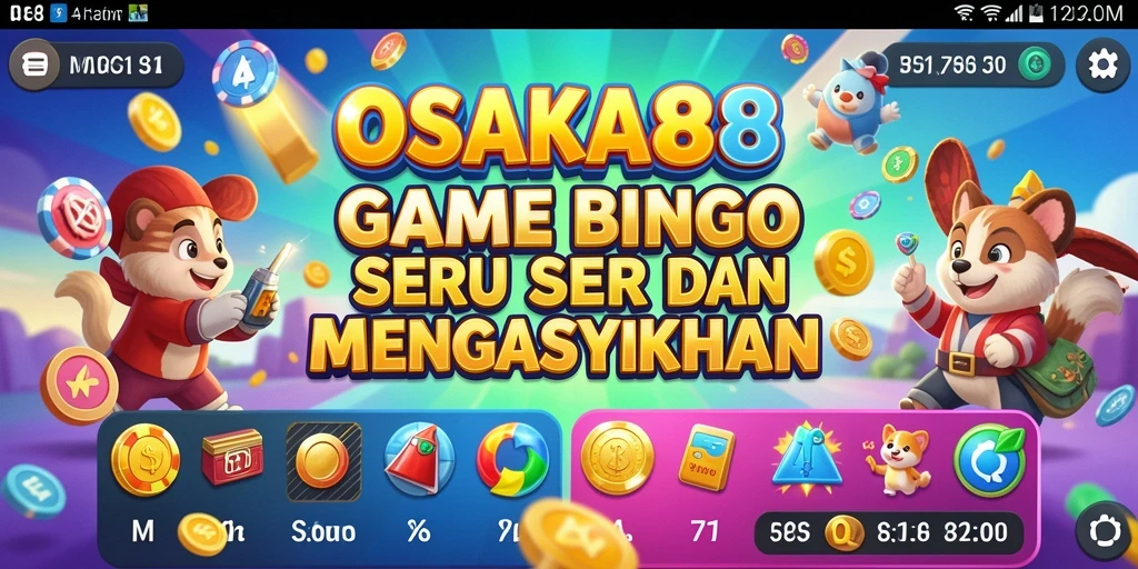 Screenshot utama OSAKA88 yang menunjukkan serunya gameplay Bingo.