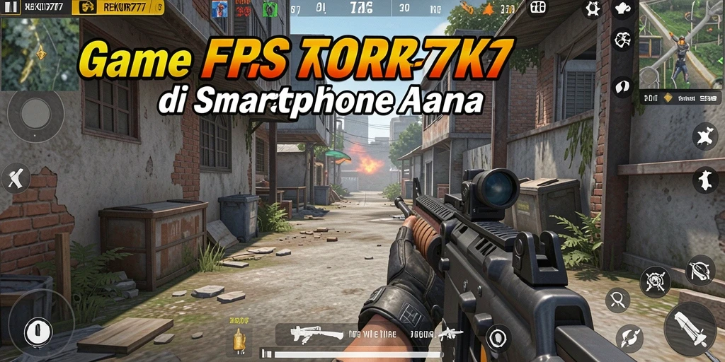 Screenshot menunjukkan aksi tembak-menembak seru dalam REKOR777.