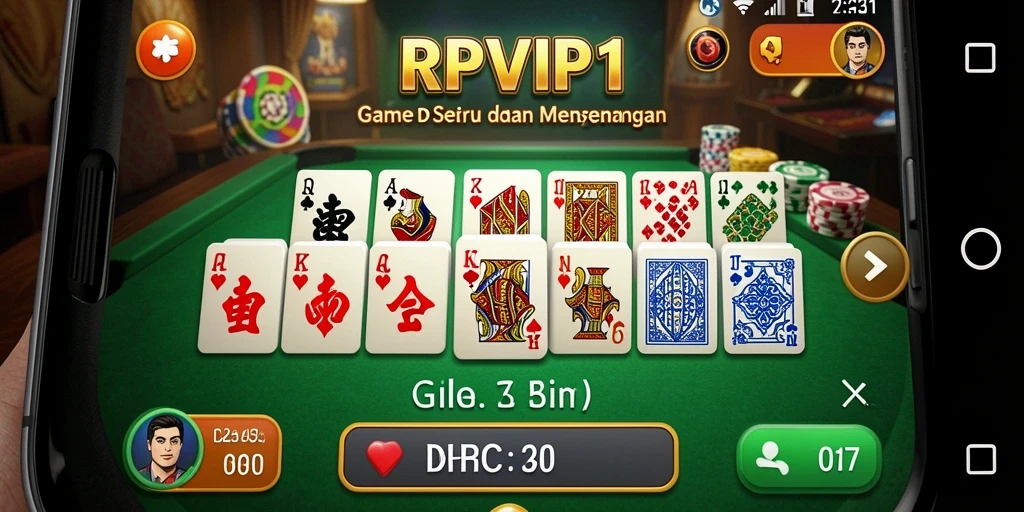 Gameplay RPVIP1 yang menampilkan variasi permainan Domino.