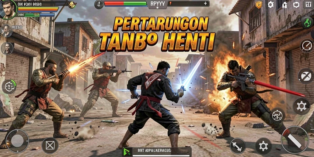 Tampilan aksi memukau dalam gameplay Fighting RPYYY.