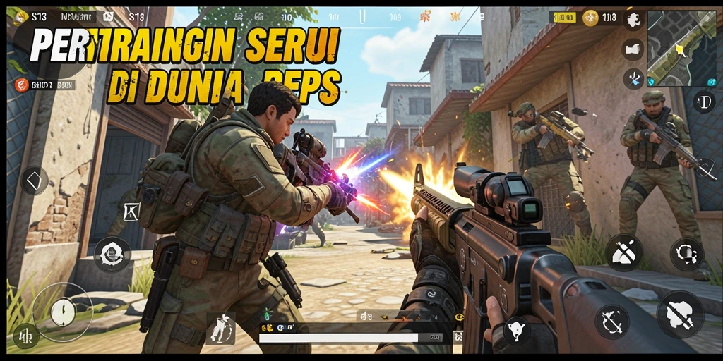 Screenshot menampilkan intense gameplay S13 dengan aksi seru dan grafik menarik.