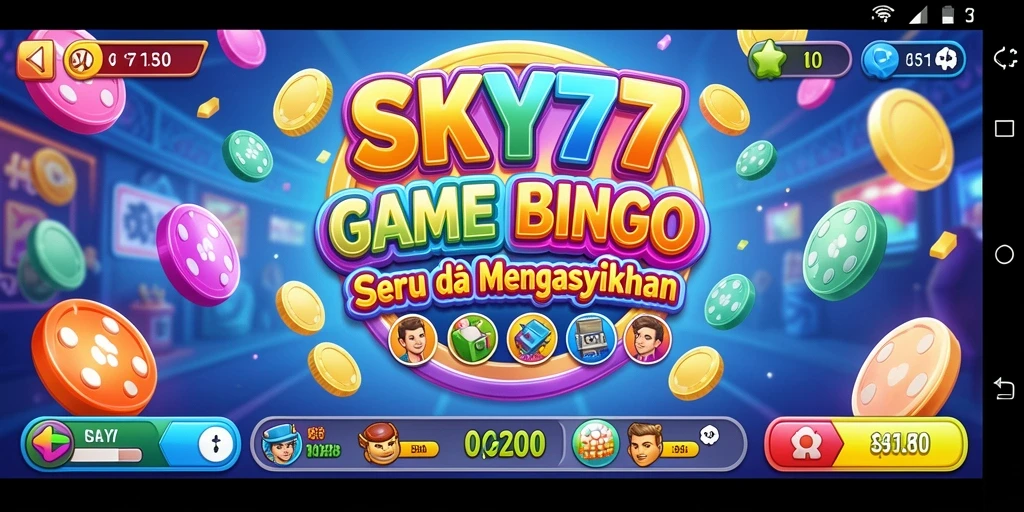 Screenshot gameplay SKY77 menampilkan suasana permainan Bingo yang seru.