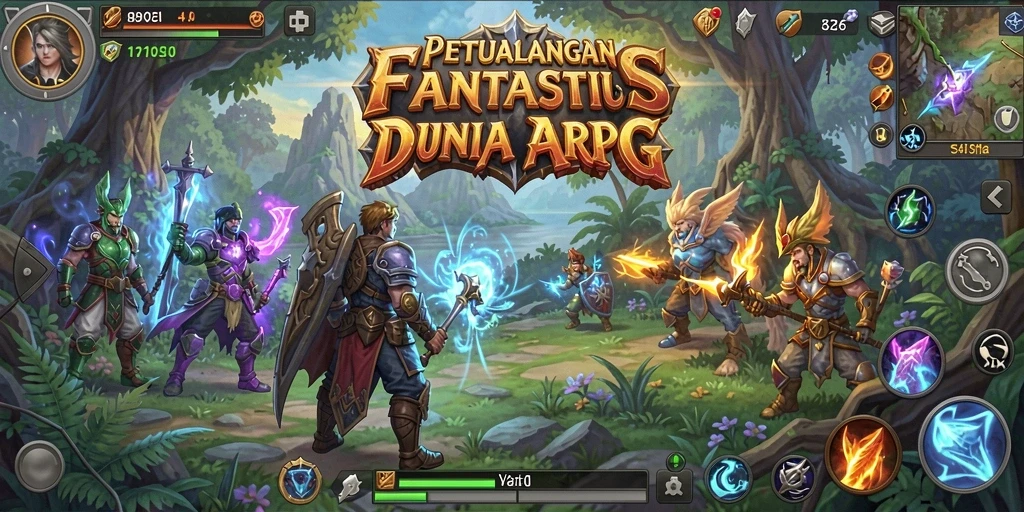 Tampilan gameplay V07 yang menegangkan dalam pertempuran ARPG.
